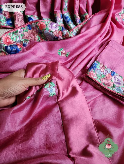 Handcrafted Pure Munga Tussar Silk Saree – Heritage Weave & Natural Sheen